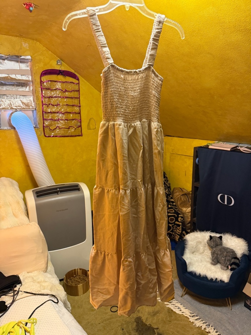 Blu Pepper Tan Tiered Maxi Dress
